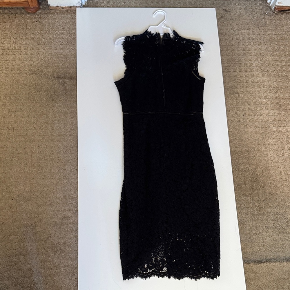 Bardot Black Lace Midi Dress